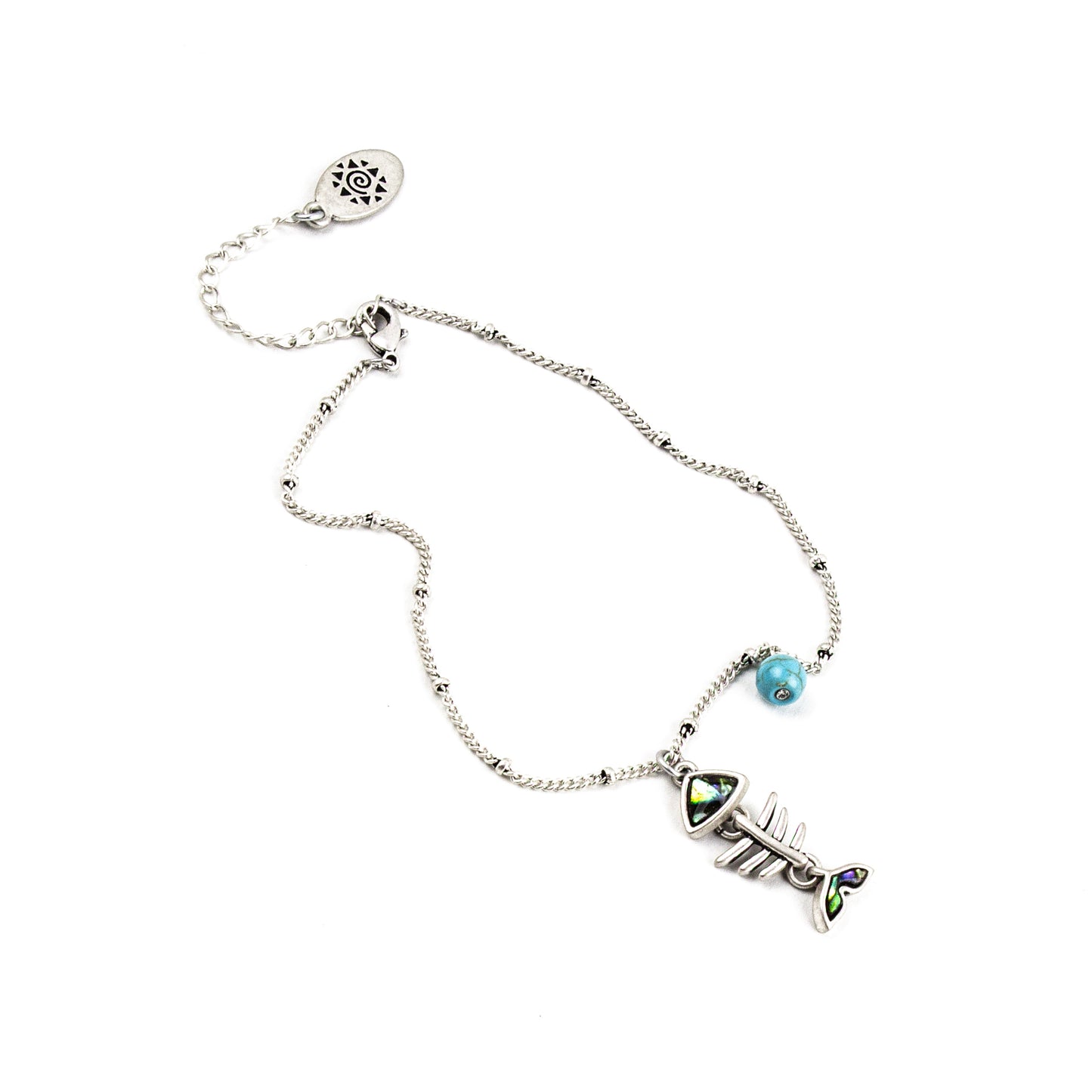 Fishbone anklet