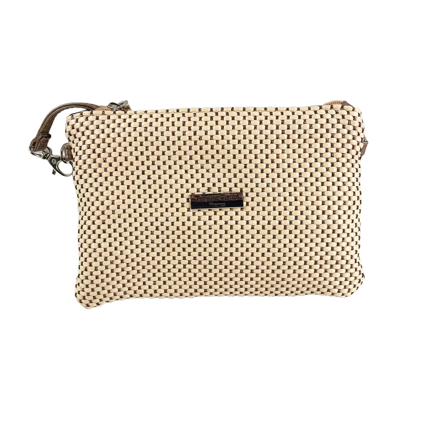 Borsa Pochette Rafia Brillante